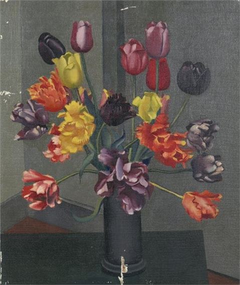 Georges Rohner | Bouquet of flowers in an interior | MutualArt
