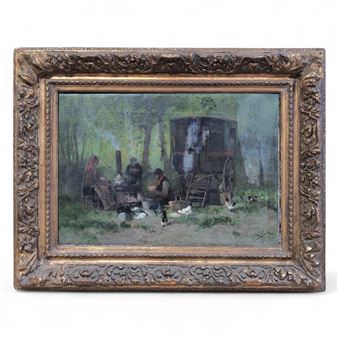 Montigny sur Loing, étude de paysans - Alexandre Defaux