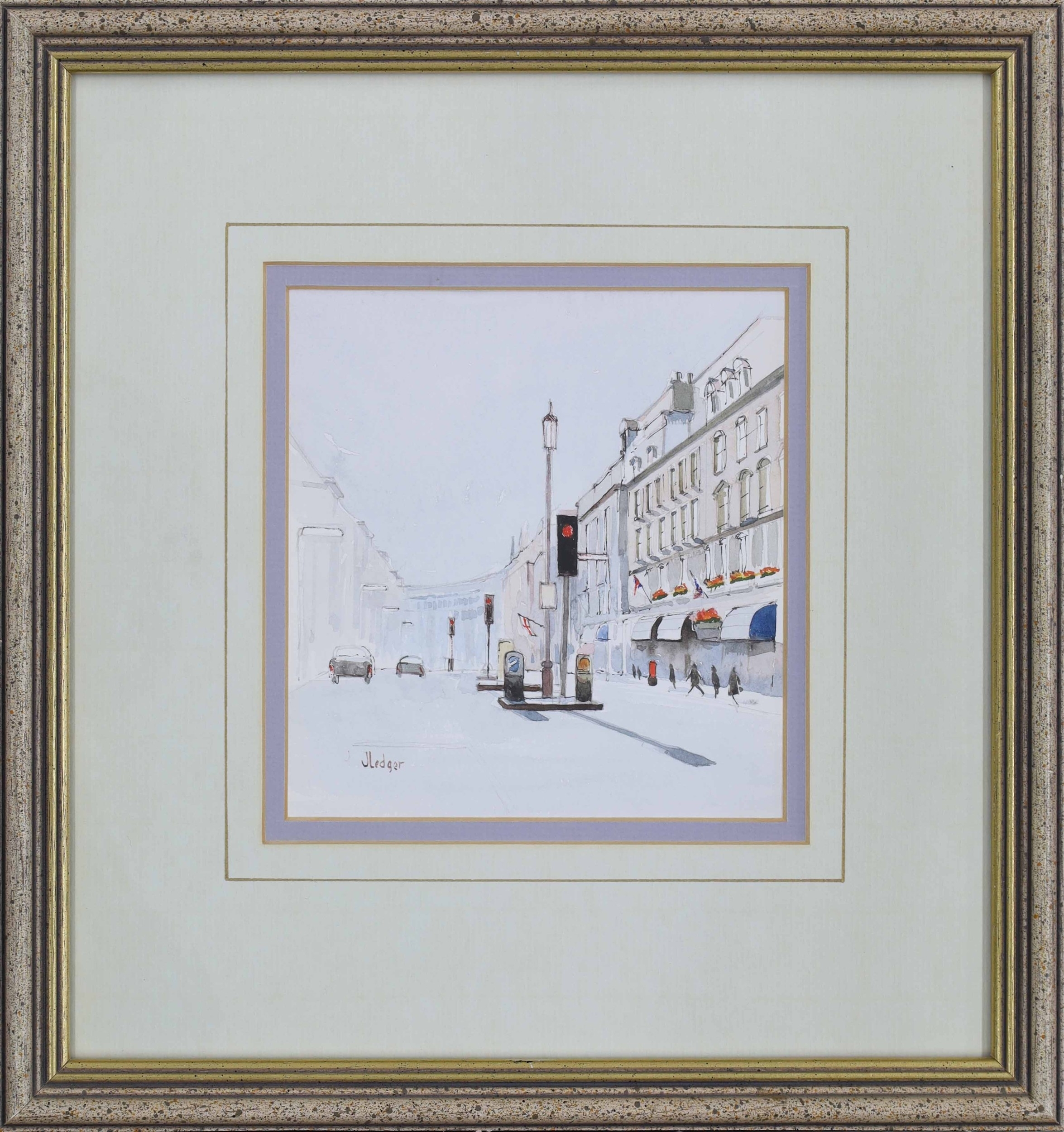 Janet Ledger | traffic lights, a street scene, London | MutualArt