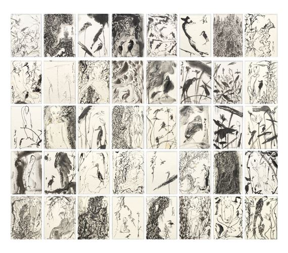 Miniature Paintings in Wooden Boxes (A Set of Forty - Yu Peng