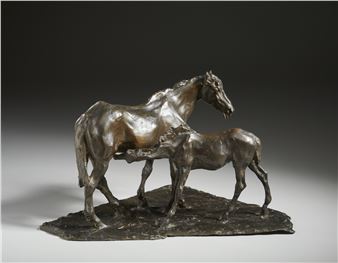 Jument et son poulain - Rembrandt Bugatti