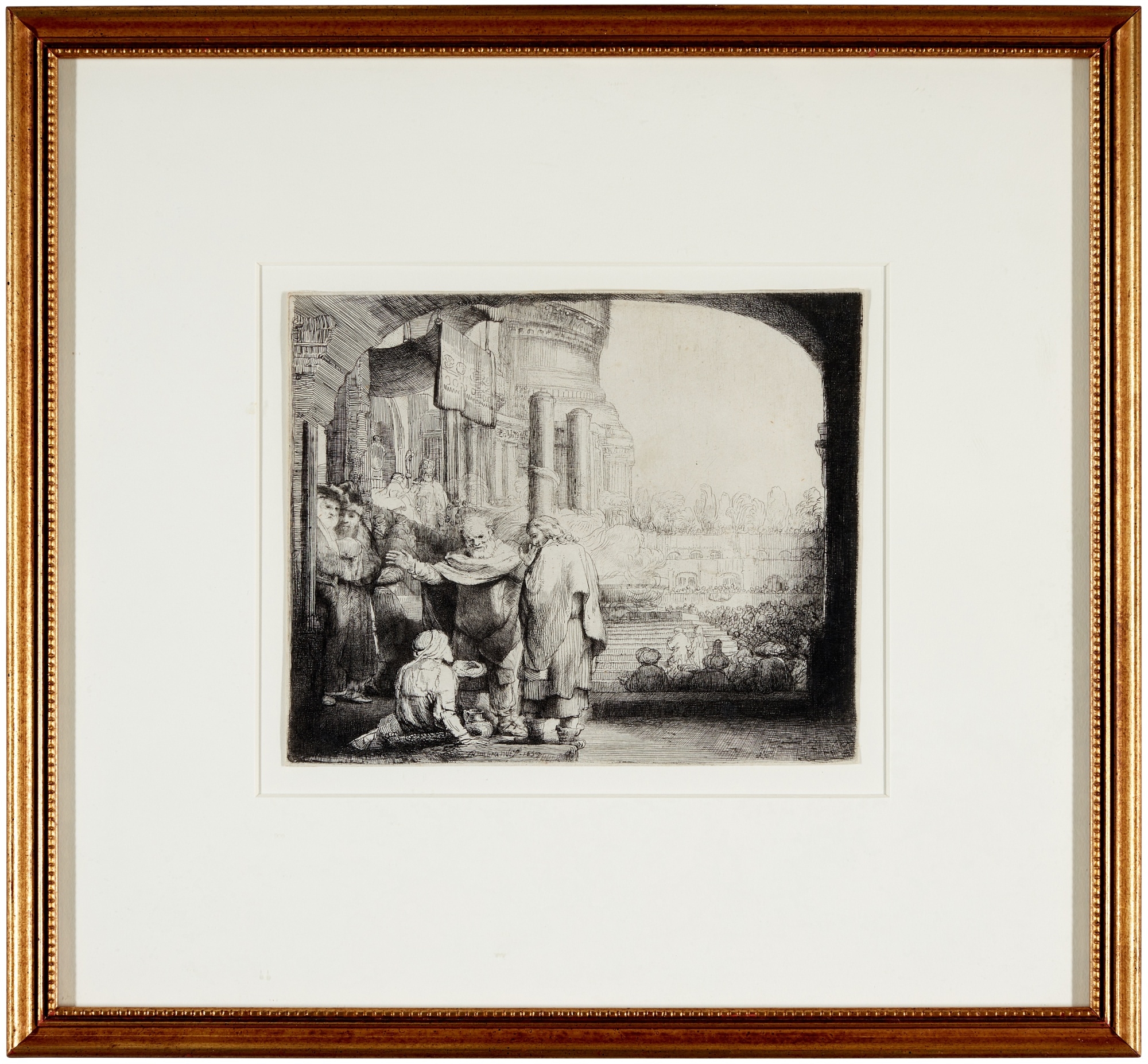 Rembrandt van Rijn | Peter and John Healing the Cripple at the Gate of ...