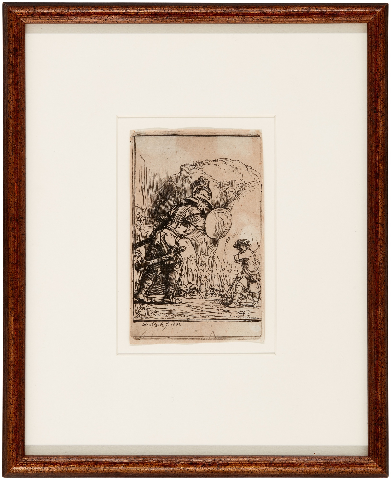 Rembrandt van Rijn | David and Goliath (B., Holl. 36; New Holl. 288c ...
