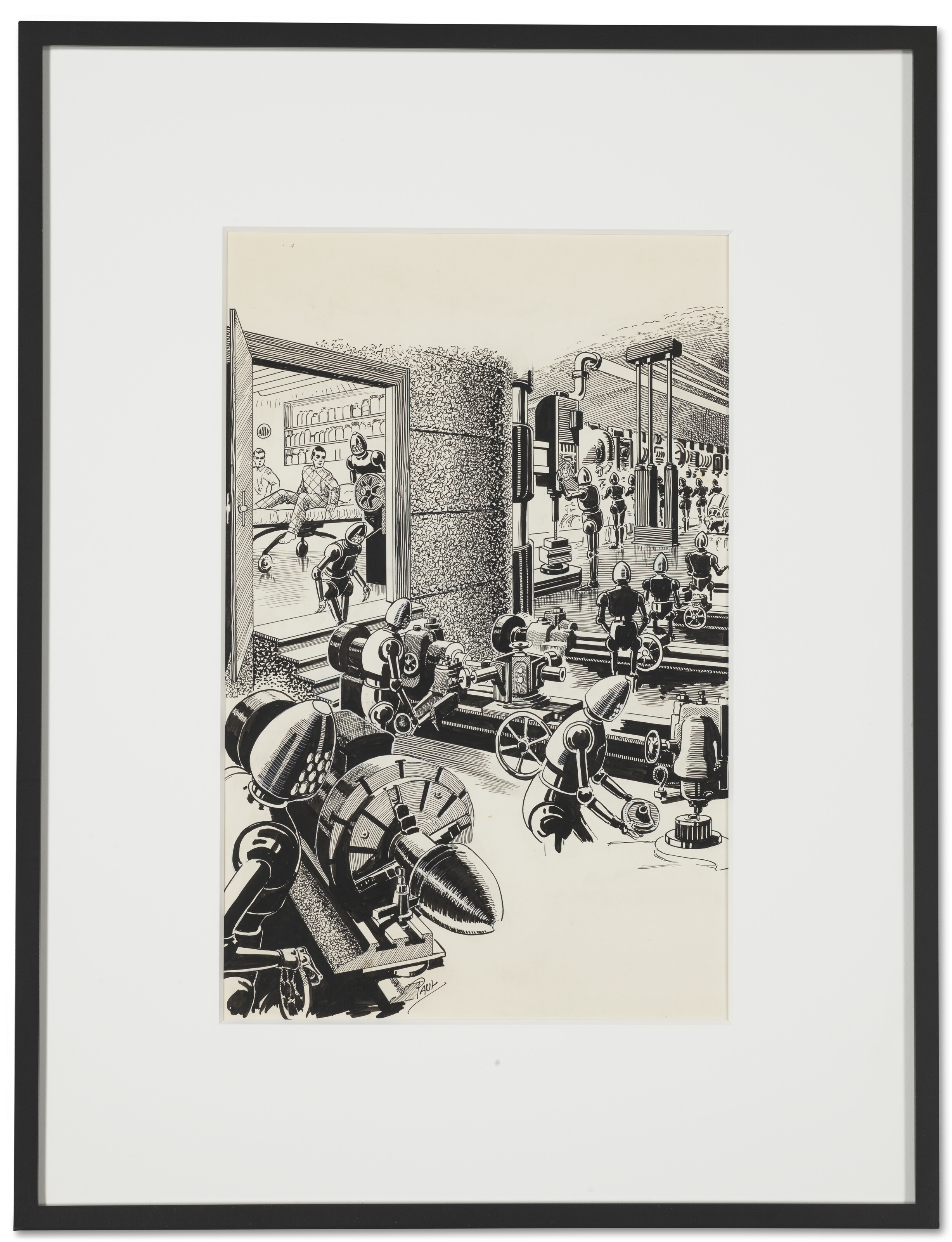 Frank R. Paul | ROBOT FACTORY (Circa 1950) | MutualArt