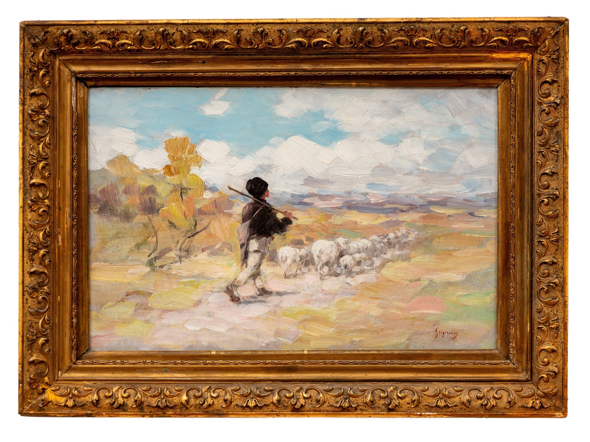 Nicolae Grigorescu | Shepherd Boy with a Flock of Sheep (Ciobănaș cu ...