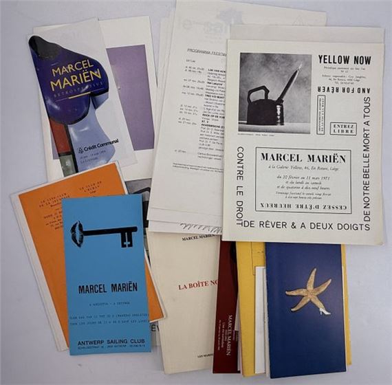 Marcel Mariën | Collection of some fifteen ephemera relating to Marcel ...