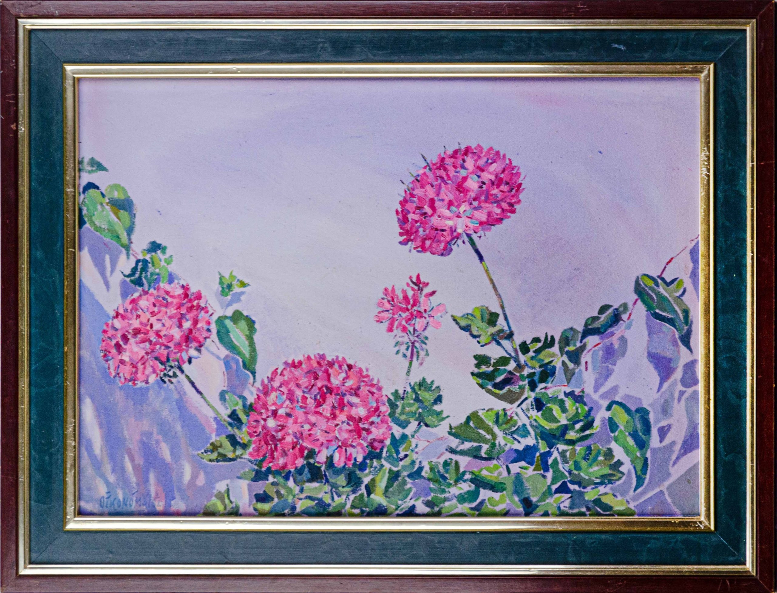 Lefteris Economou | Pink geraniums (1982) | MutualArt