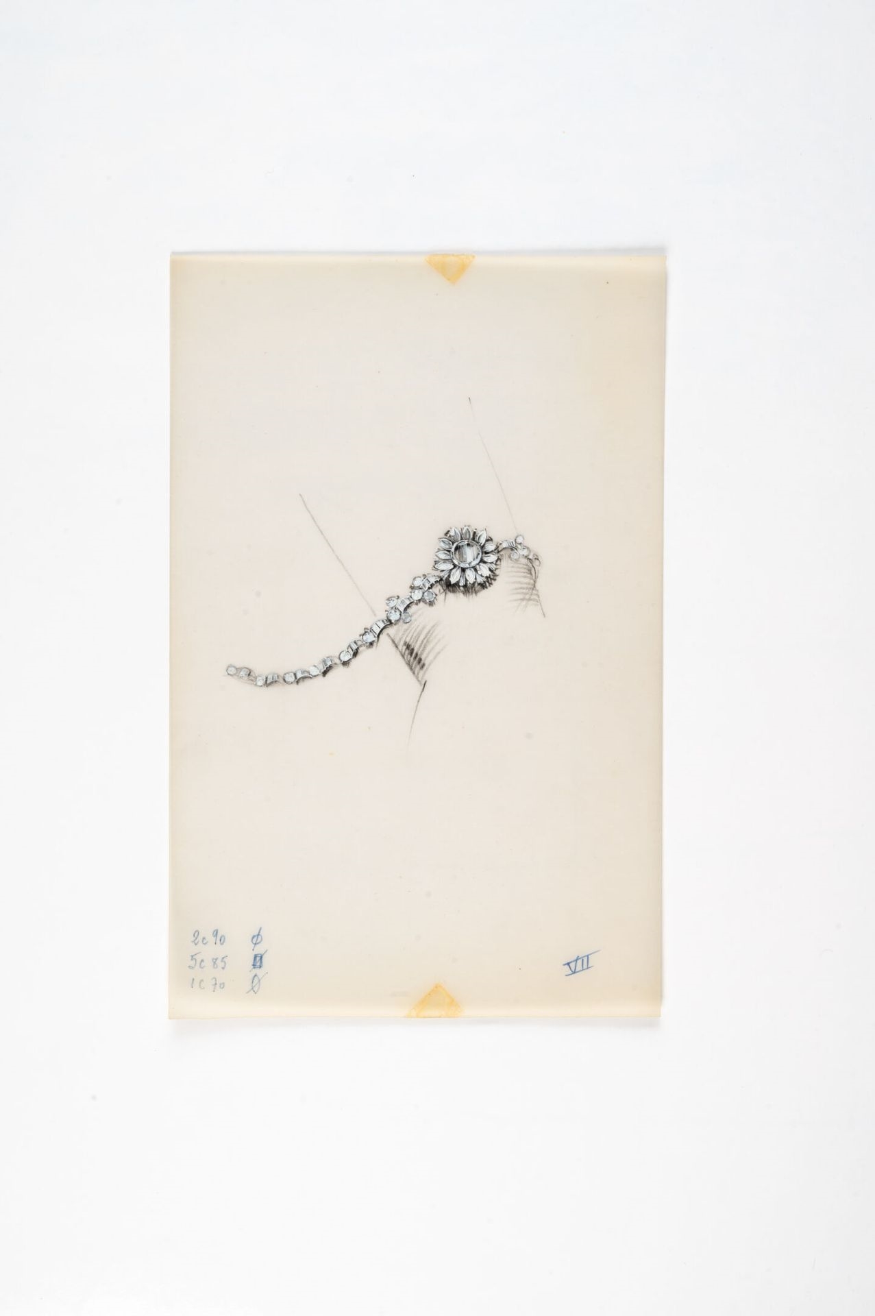 Pierre Conroux | A gouache drawing on tracing paper depicting a ladies ...