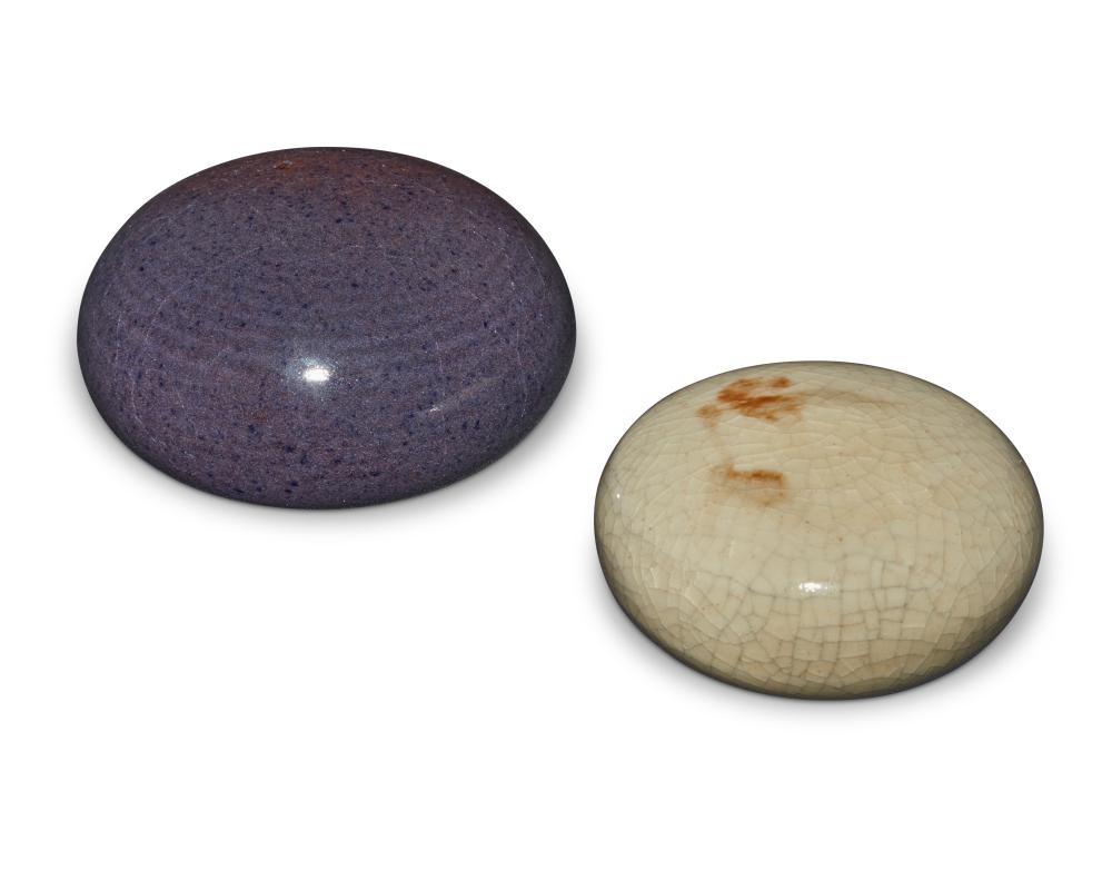 Vivika Heino | Two glazed studio pottery paperweights (1992 - 2002 ...