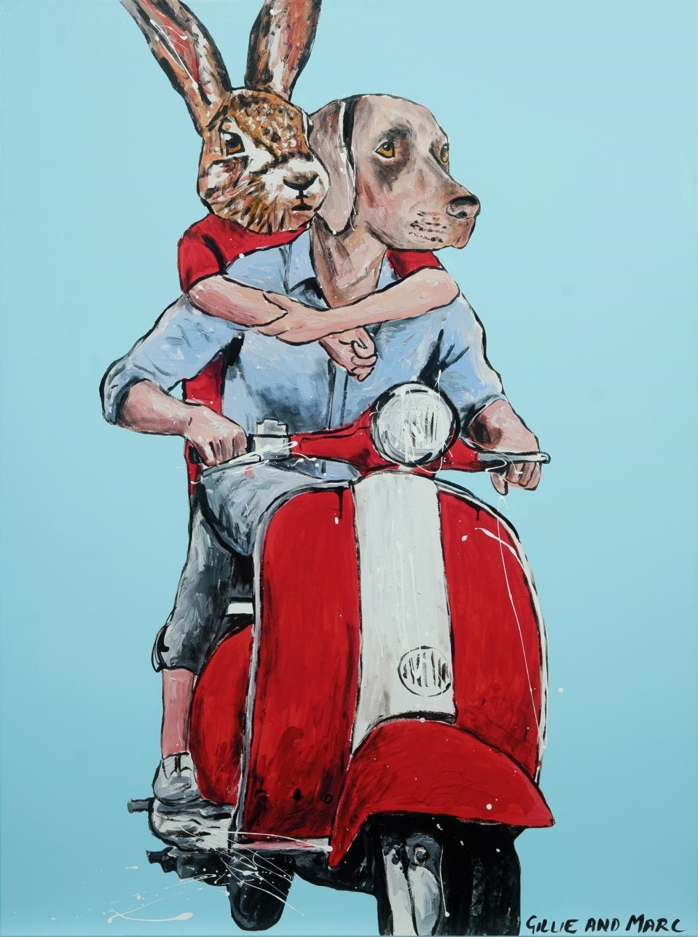 Gillie & Marc Schattner | Dogman & Rabbitwoman on the Move & Holding ...