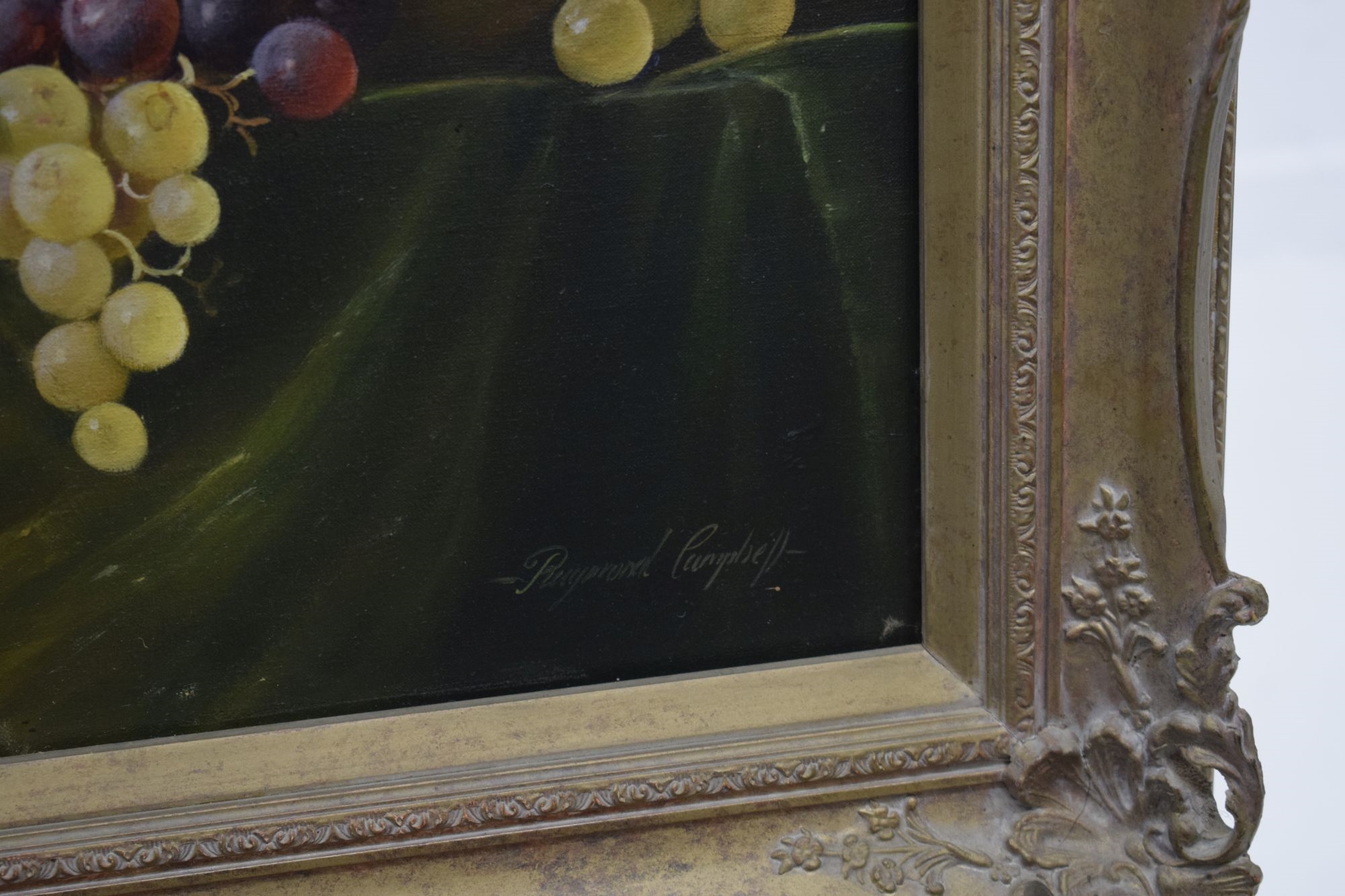 Raymond Campbell | Still life with vase, wine and fruit | MutualArt