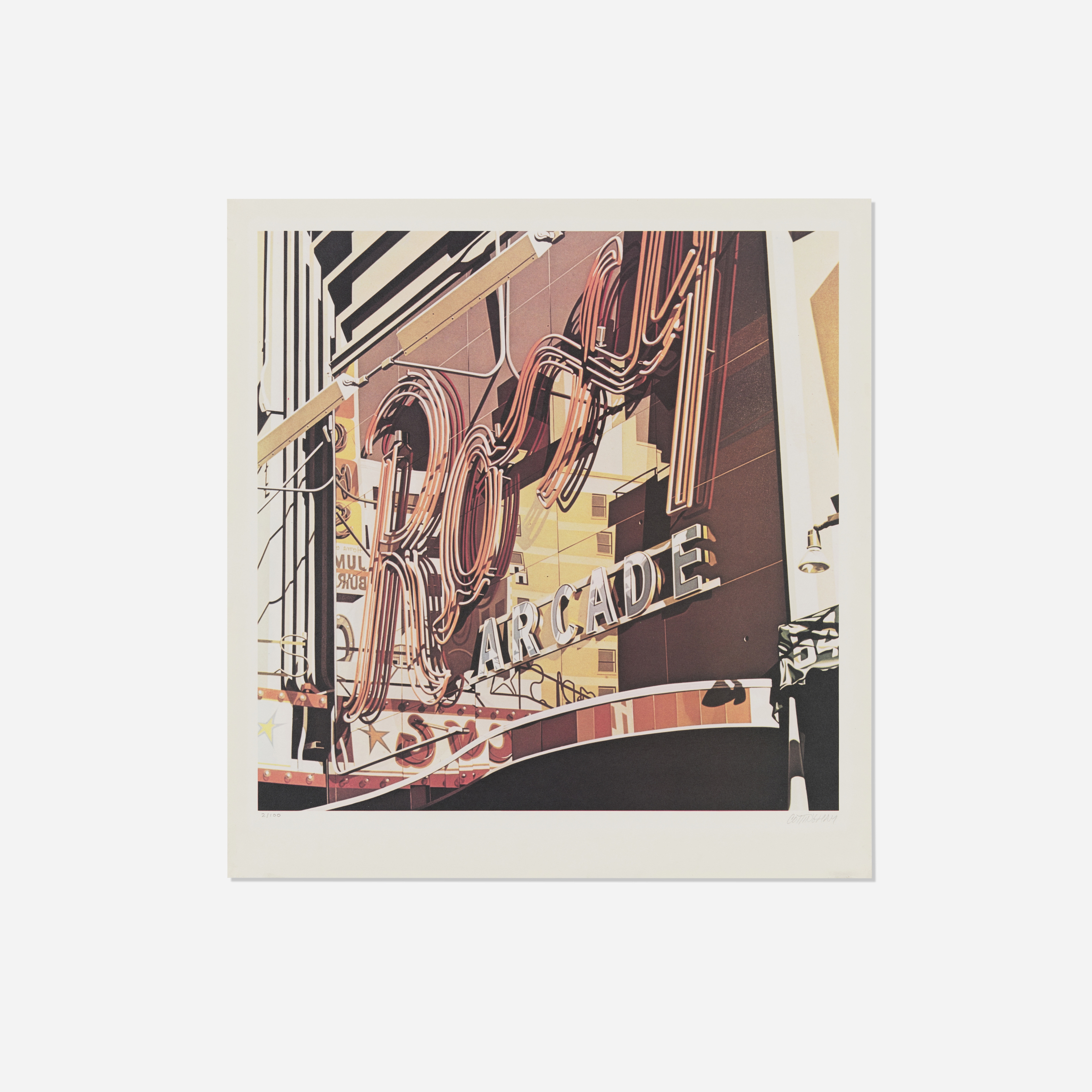 Robert Cottingham | Roxy Arcade (1972) | MutualArt