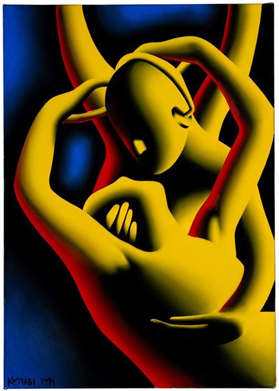 Mark Kostabi | I Talk to the Devil Too (1989) | MutualArt