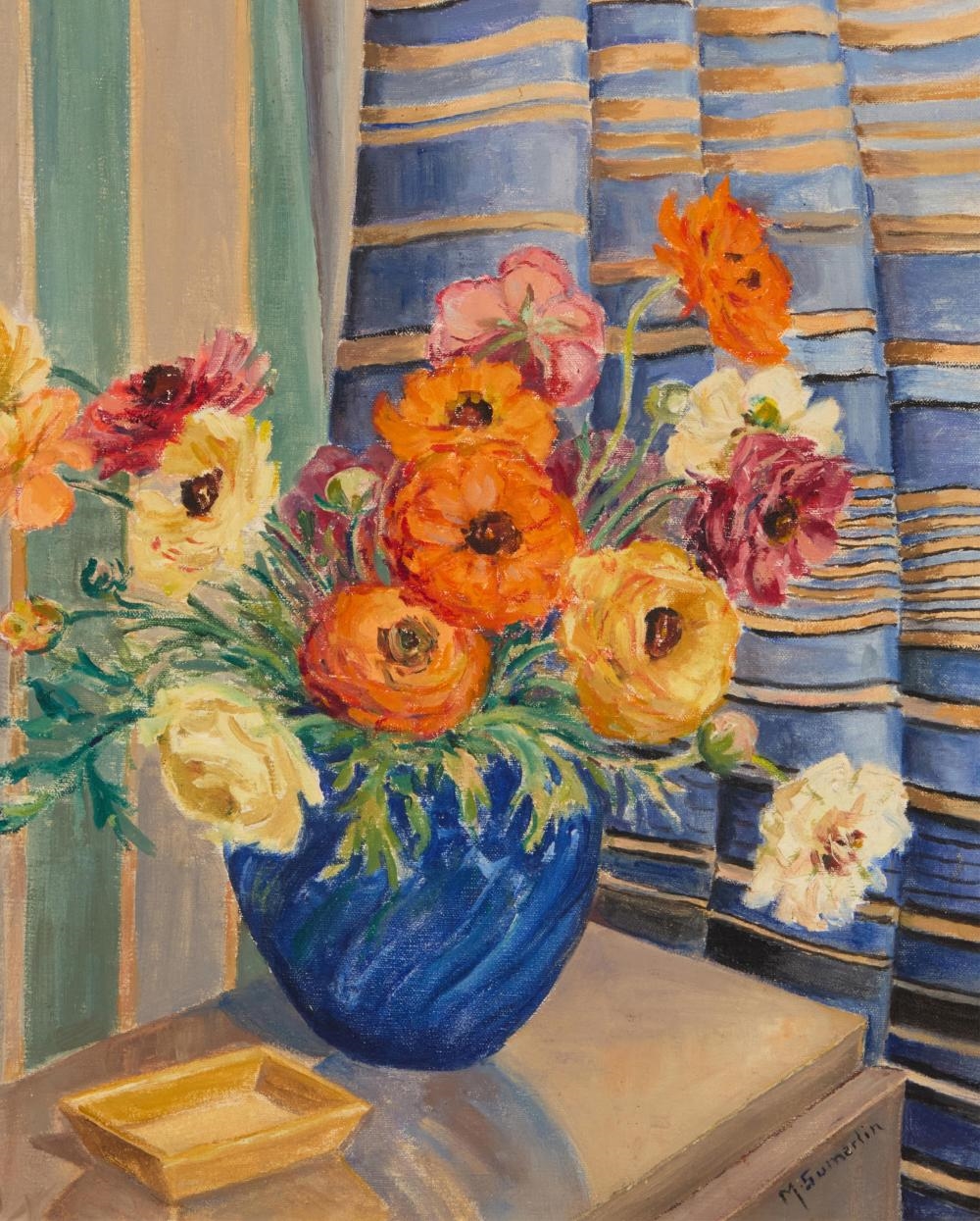 Mabel Sumerlin | Still life with ranunculus | MutualArt