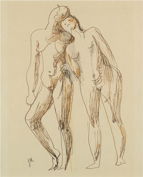 Zwei stehende weibliche Akte - Jeanne Mammen