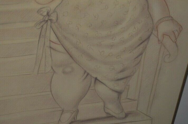 Fernando Botero | Huge Fernando Botero Unsigned Graphite and Colored ...