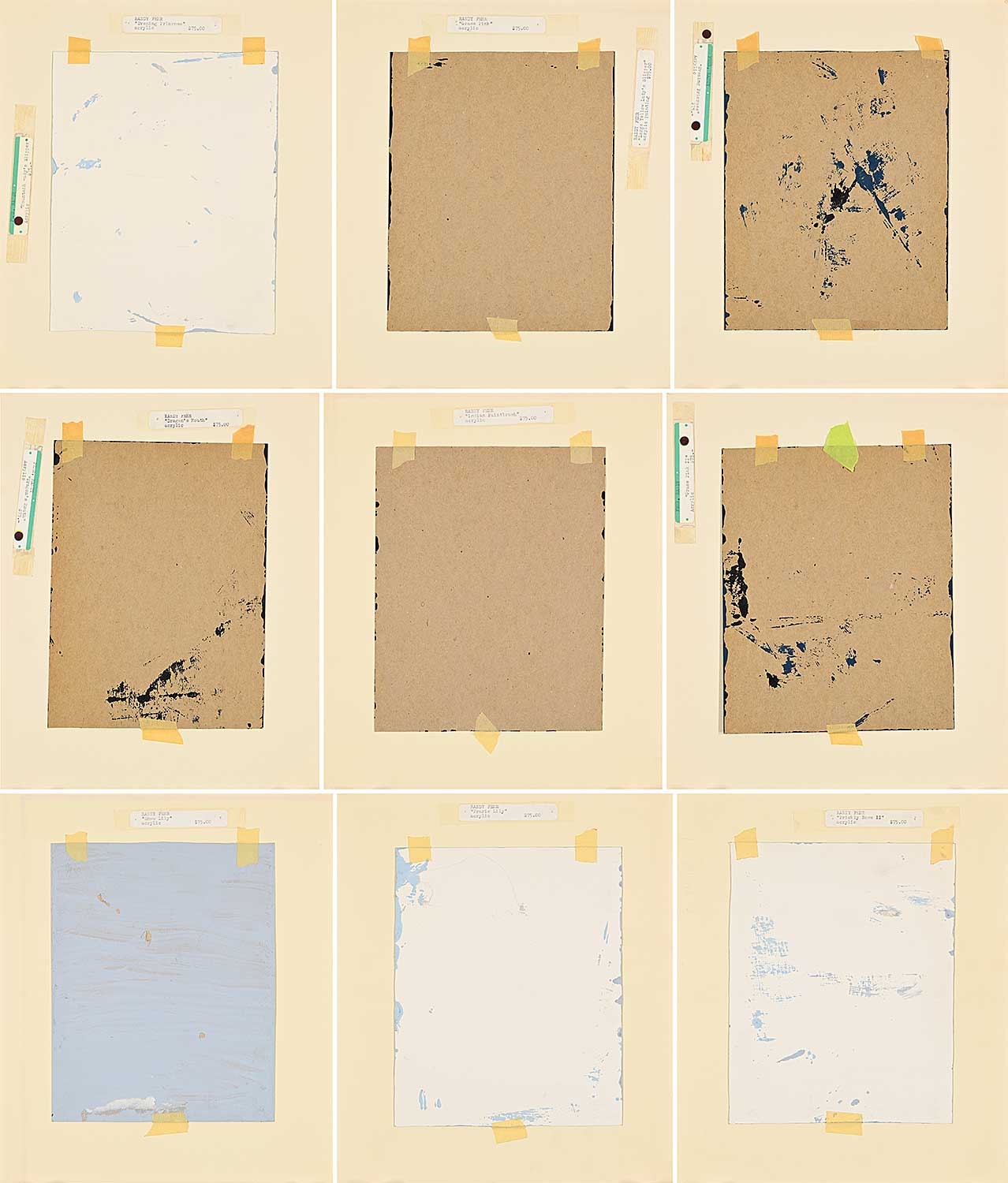 Randy Fehr | Collection of Nine Flower Paintings (1974) | MutualArt