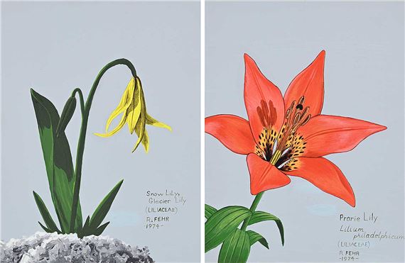 Randy Fehr | Collection of Nine Flower Paintings (1974) | MutualArt