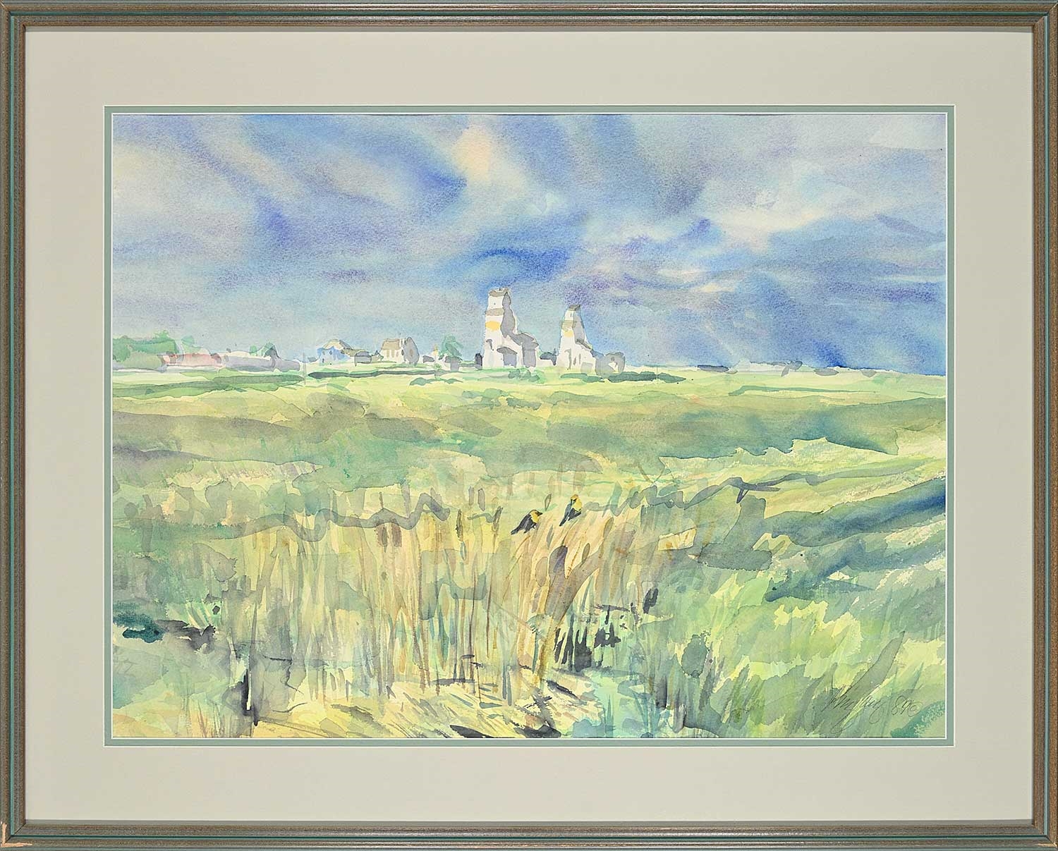 Jack Rigaux | Untitled - Grain Elevators in the Distance (1987) | MutualArt