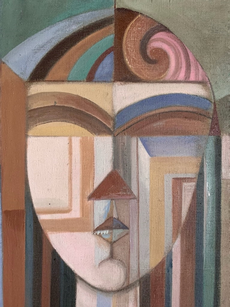 Lydia Mandel | Cubistic portrait (Mid 20th Century) | MutualArt