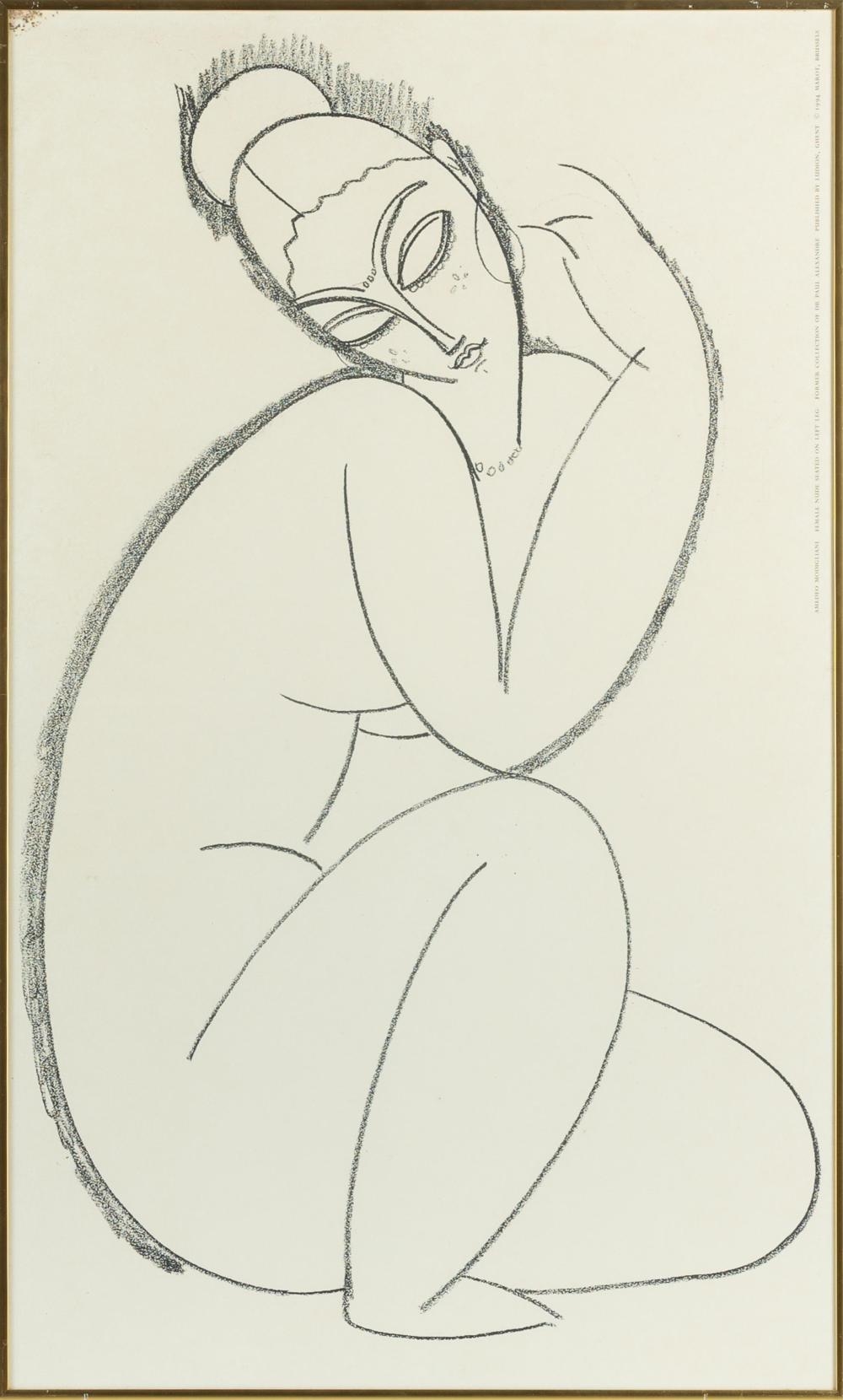 Amedeo Modigliani | Female nude seated on left leg (1994) | MutualArt