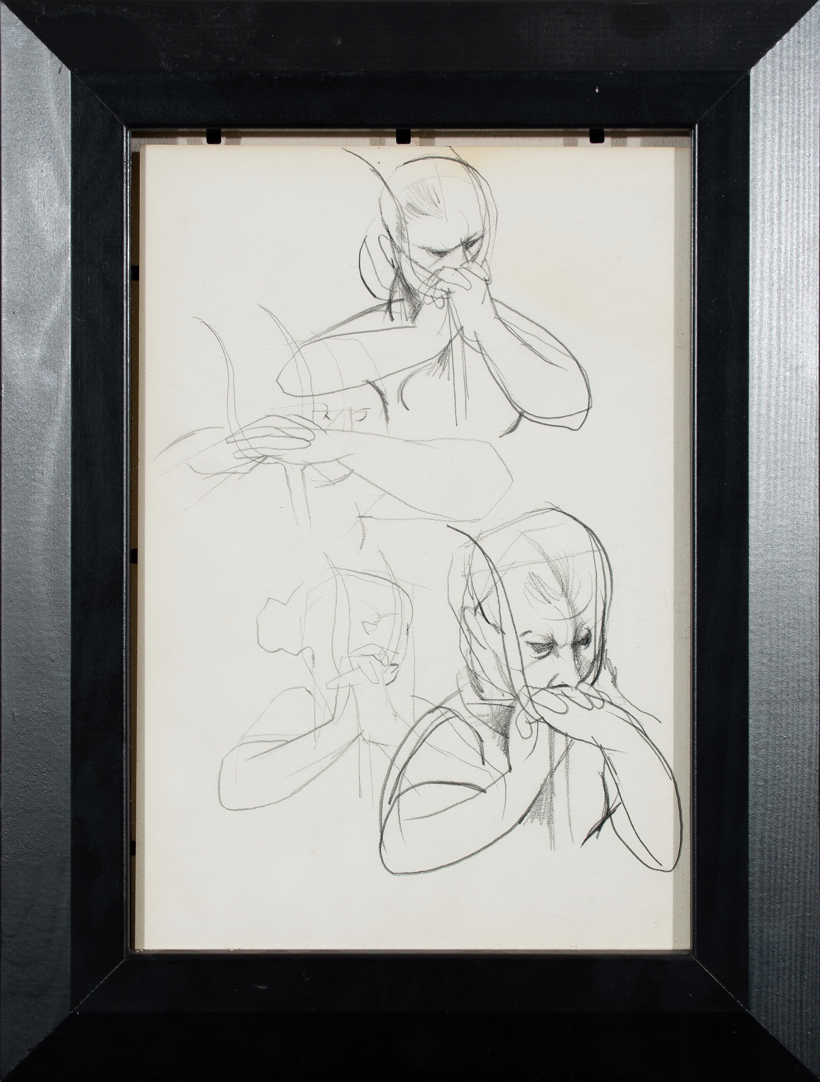 Michael Ayrton | Studies of a figure with a pitchfork (recto), View of ...