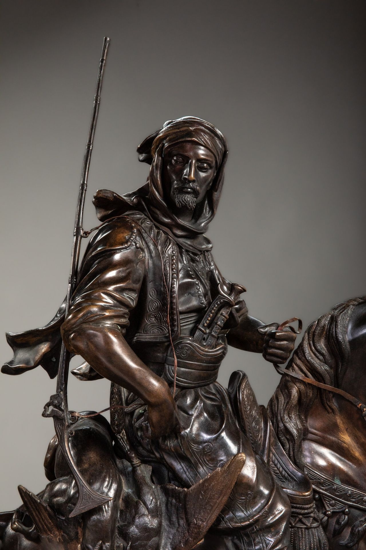 Alfred Barye | Arab rider returning from the hunt | MutualArt