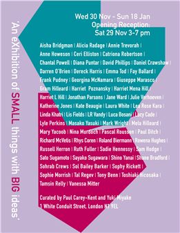 An eXhibition of SMALL things with BIG ideas - White Conduit Projects