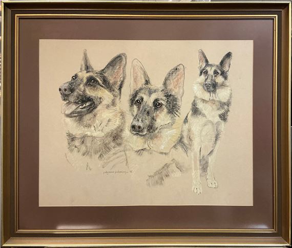 A Pollyanna Pickering framed print of a Collie dog