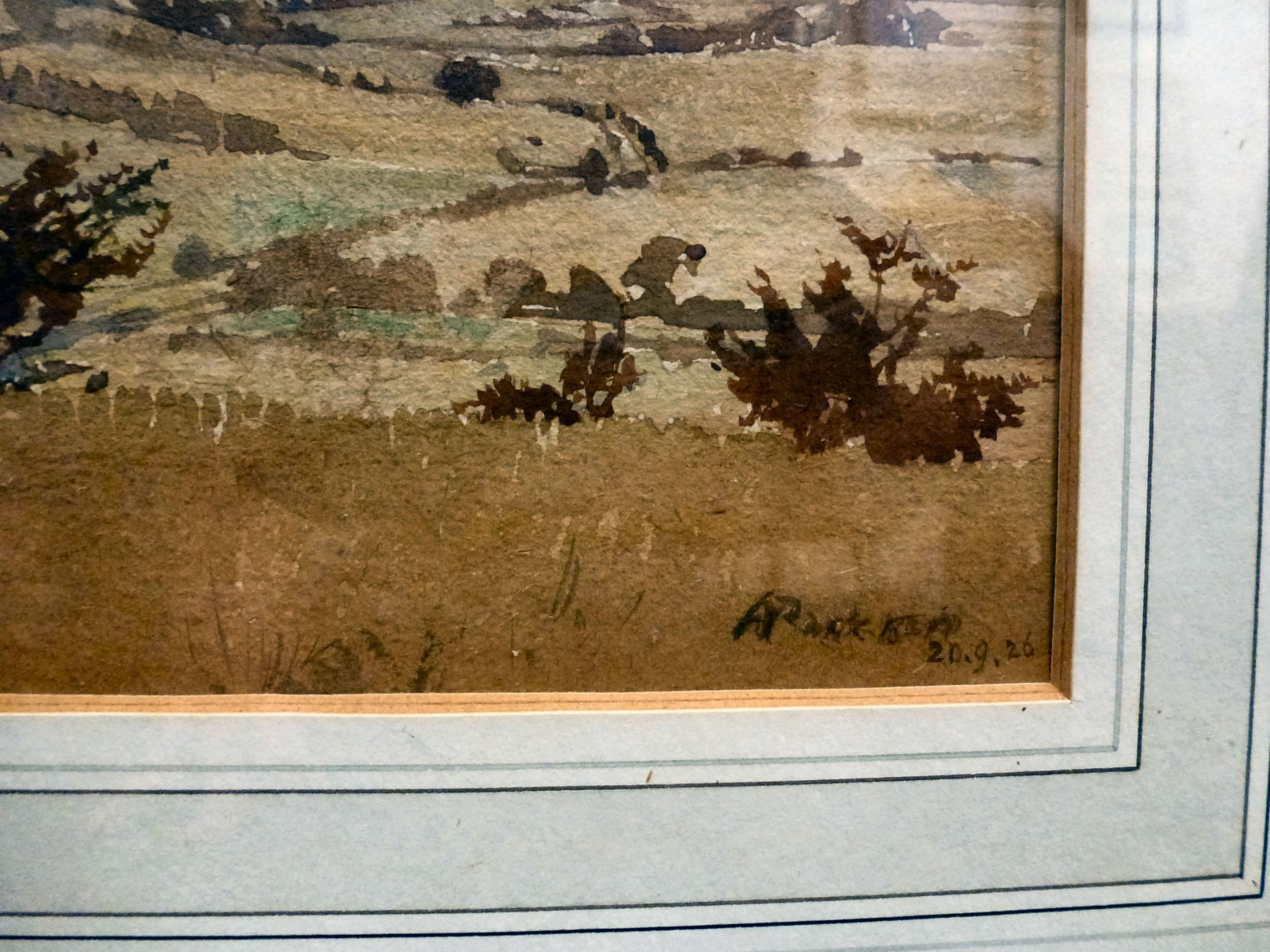 Arthur Rackham | a landscape view from a hill top watercolour (26 ...