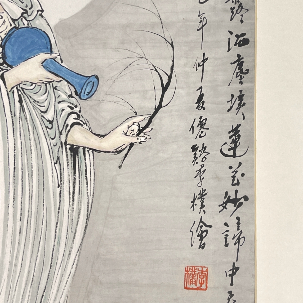 Li Pu | LI PU CHINESE INK AND COLOR PAINTING GUANYIN | MutualArt