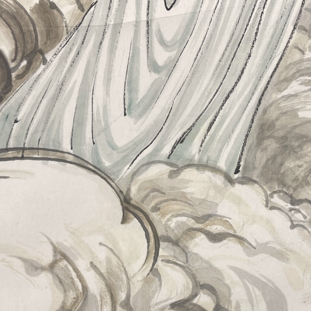 Li Pu | LI PU CHINESE INK AND COLOR PAINTING GUANYIN | MutualArt