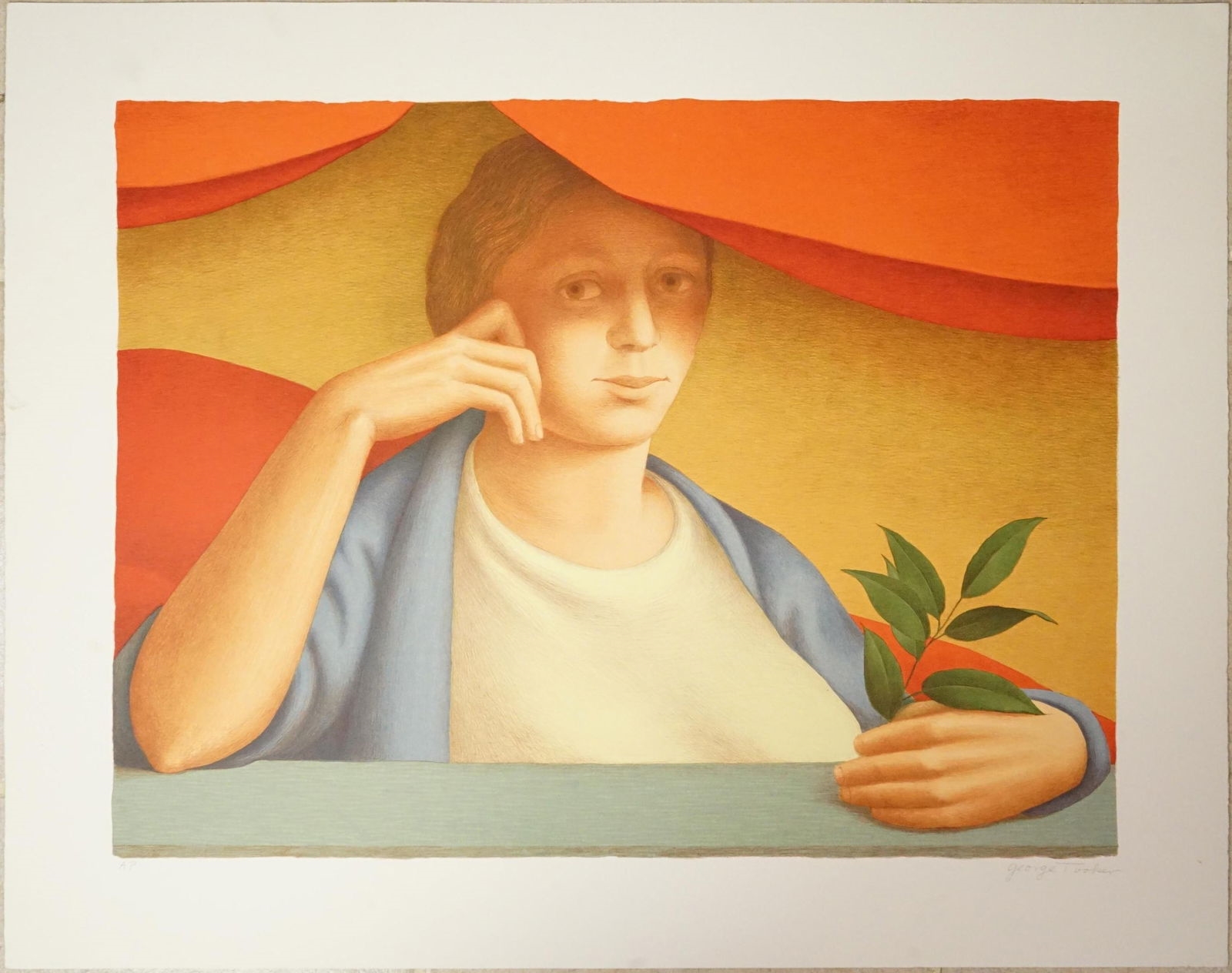 George Tooker | Woman With A Sprig of Laurel | MutualArt