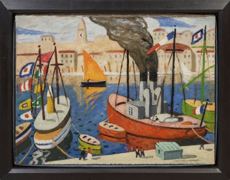 Louis Mathieu Verdilhan | Marseille harbor, city hall side | MutualArt