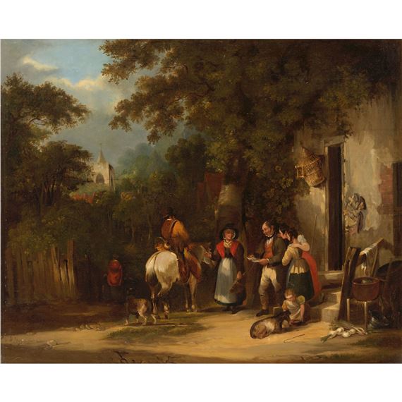 William Shayer Sr. | The messenger (1844) | MutualArt