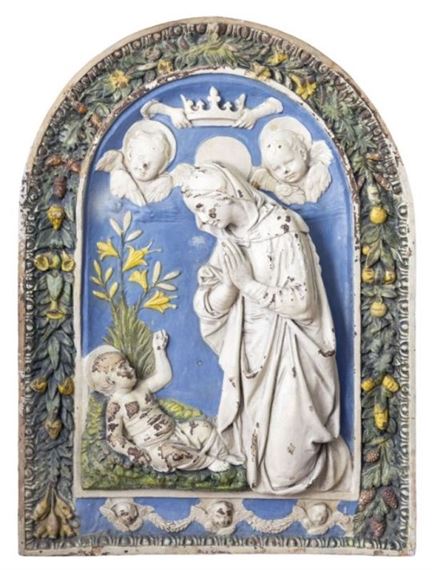 Adoration of the Child - Andrea della Robbia