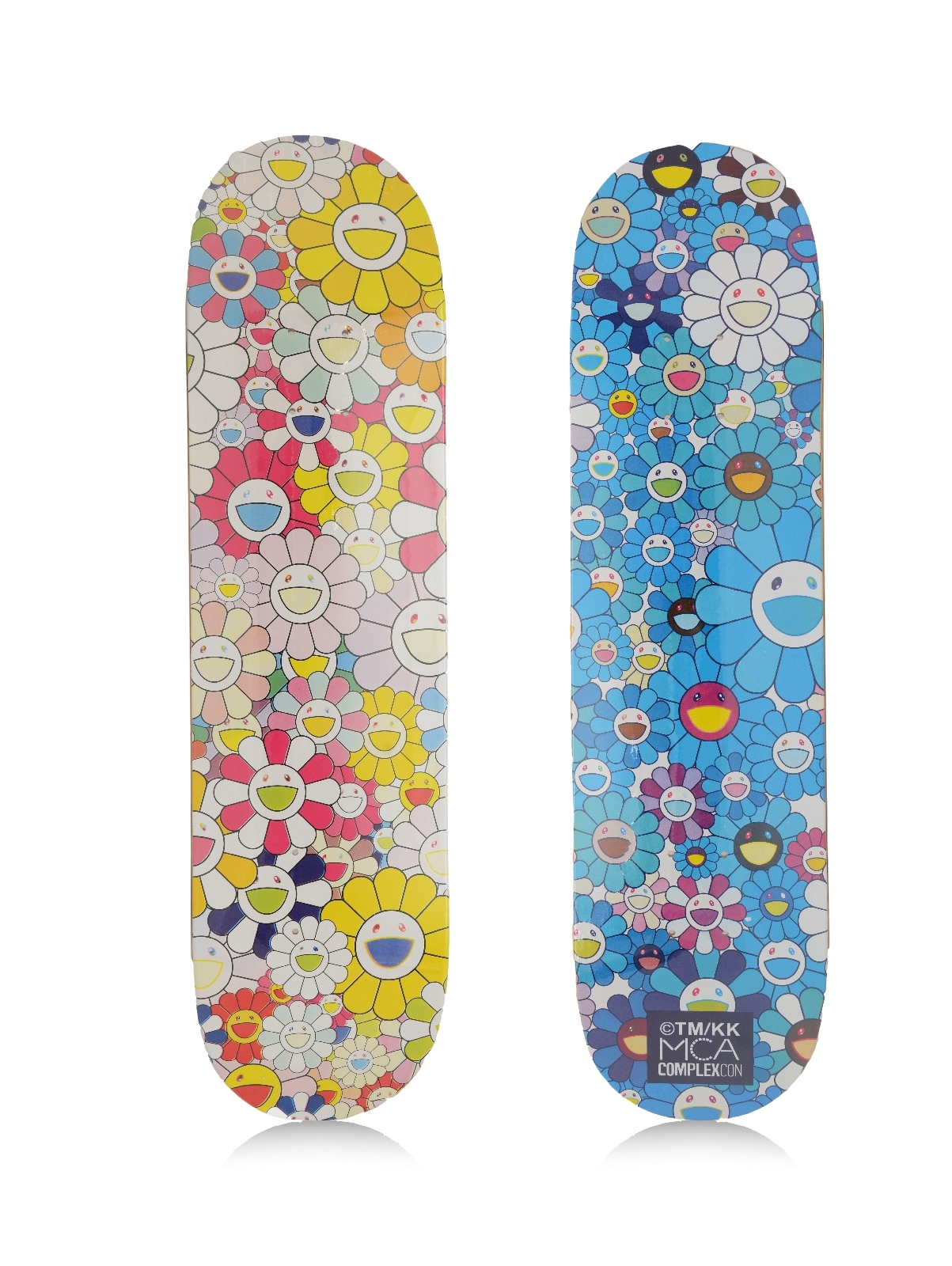 EXCLUSIF* Takashi Murakmai Flower Skateboard Deck Bleu
