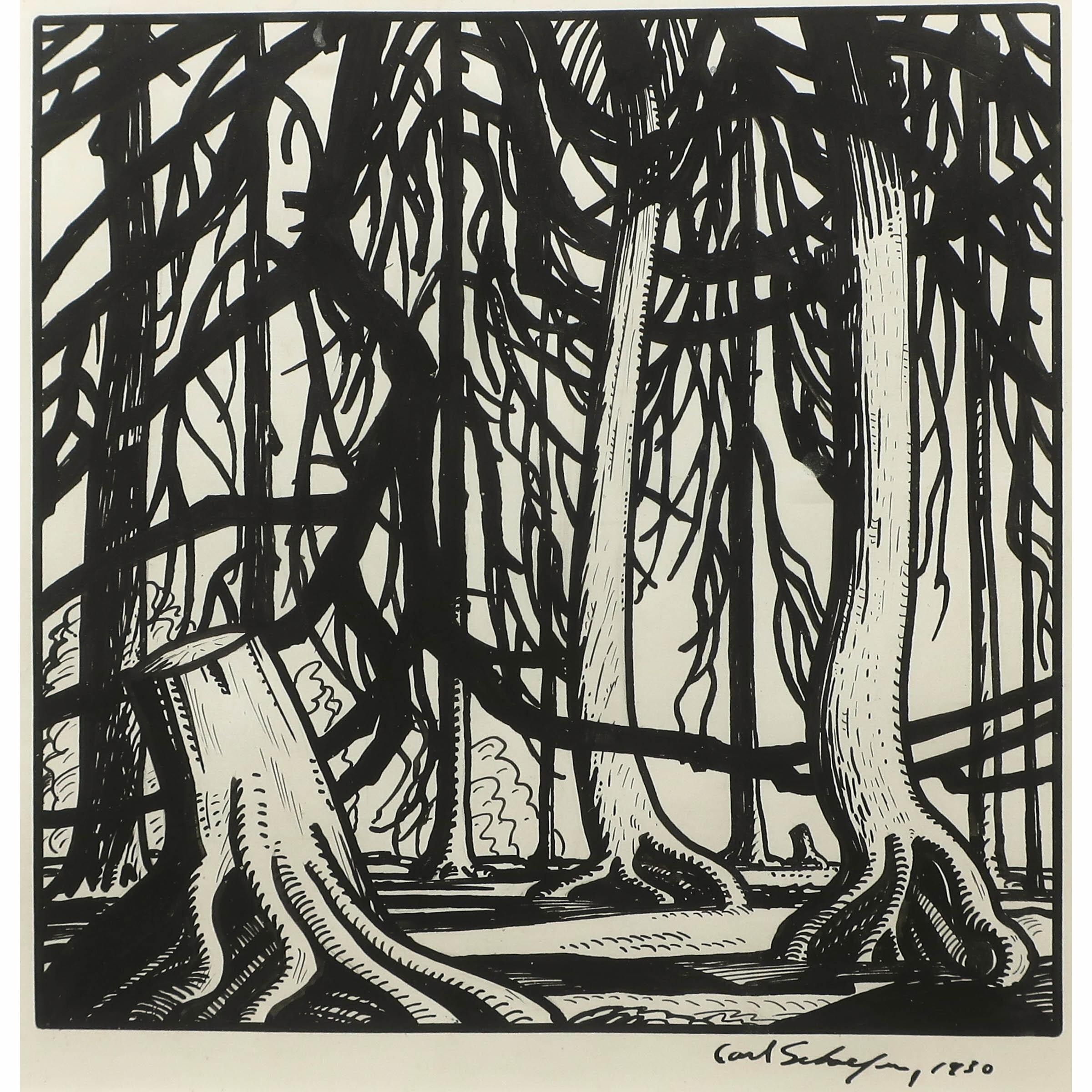 Carl Schaefer | CEDAR WOODS (1930) | MutualArt