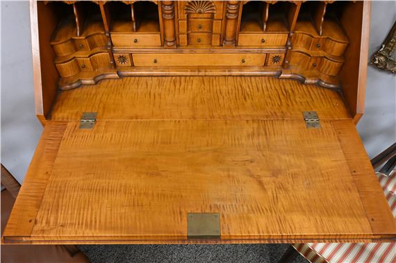 Eldred Wheeler | Tiger Maple Secretary (Late 20th Century) | MutualArt