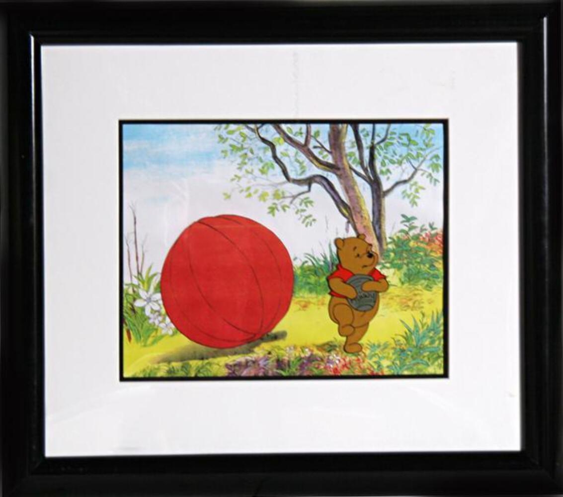 Walt Disney Studios | Pooh Running with the Honey, Hand Painted ...