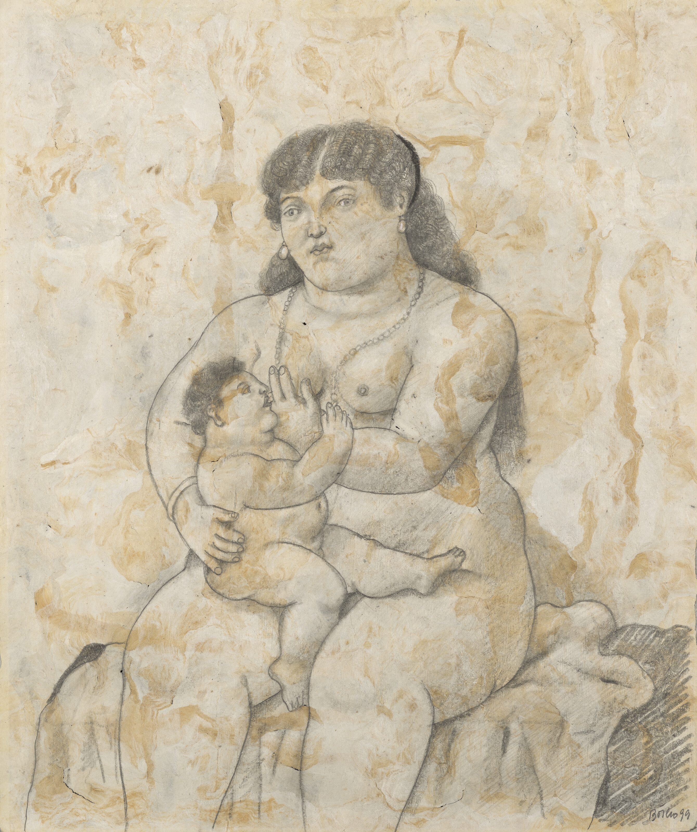Fernando Botero | Mère et enfant (1999) | MutualArt