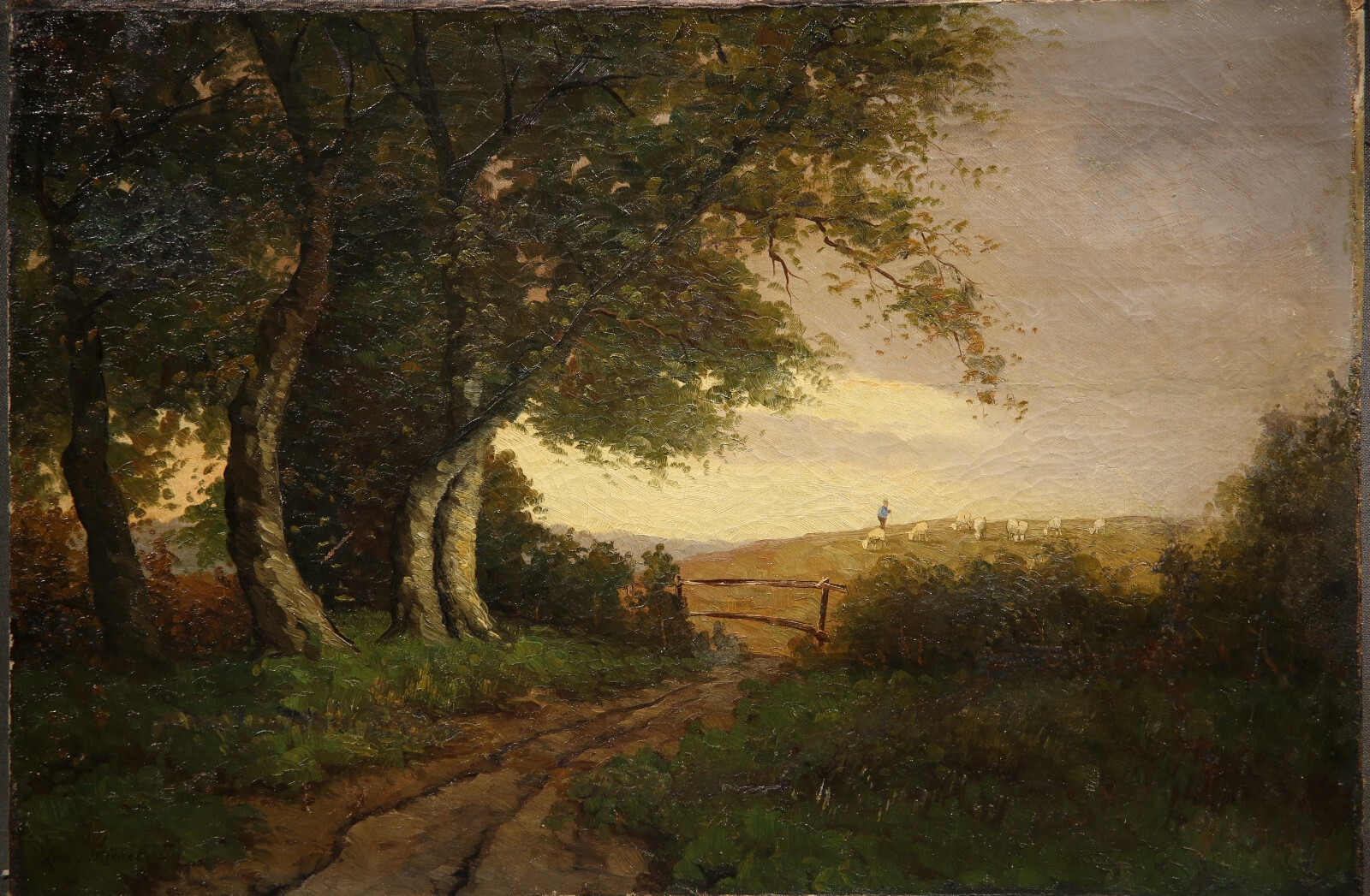 Léon Richet | 19th 20th Century French Countryside Landscape With a ...
