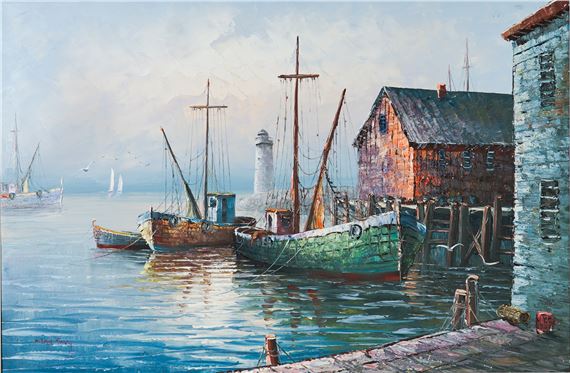 Max Savy | Harbor Scene | MutualArt