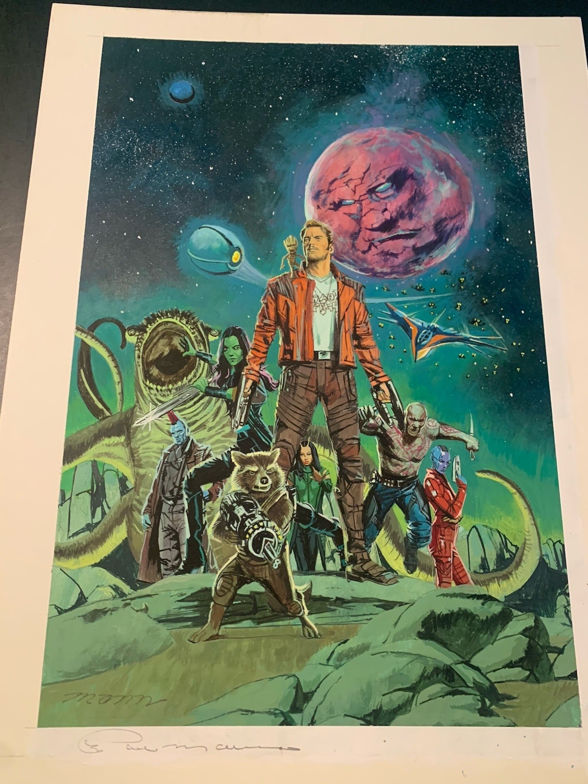 Paul Mann | Guardians of the Galaxy OG 1/1 Original Color Rough ...