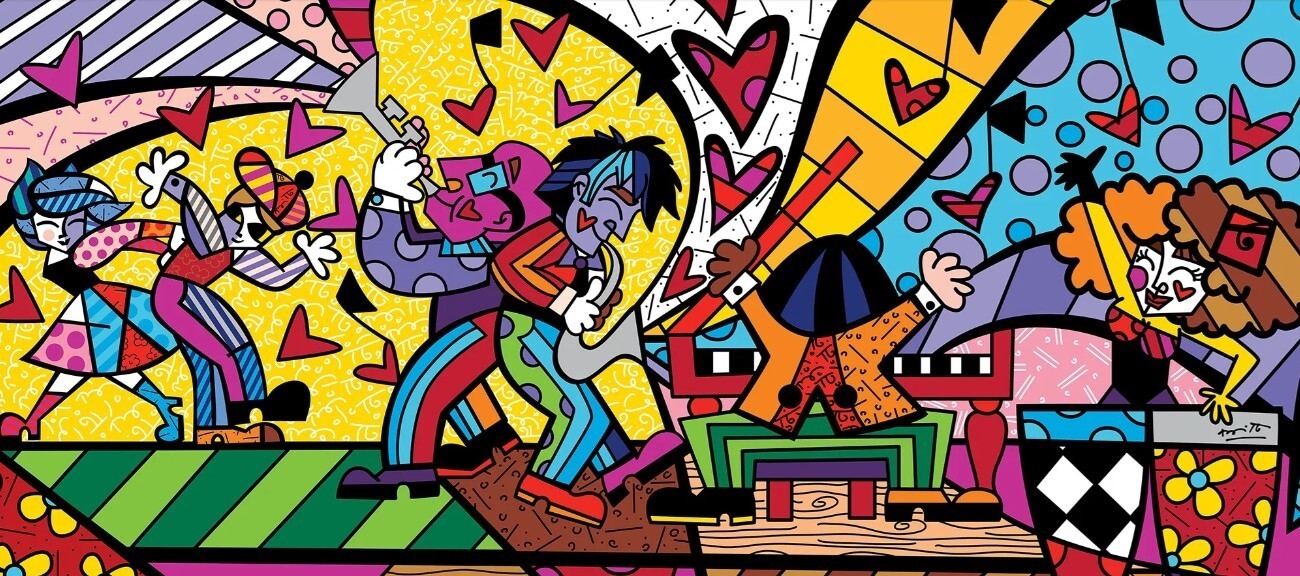 Romero Britto | MUSIC II (2000) | MutualArt