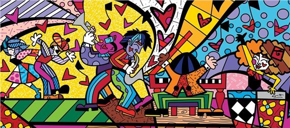 Romero Britto | MUSIC II (2000) | MutualArt