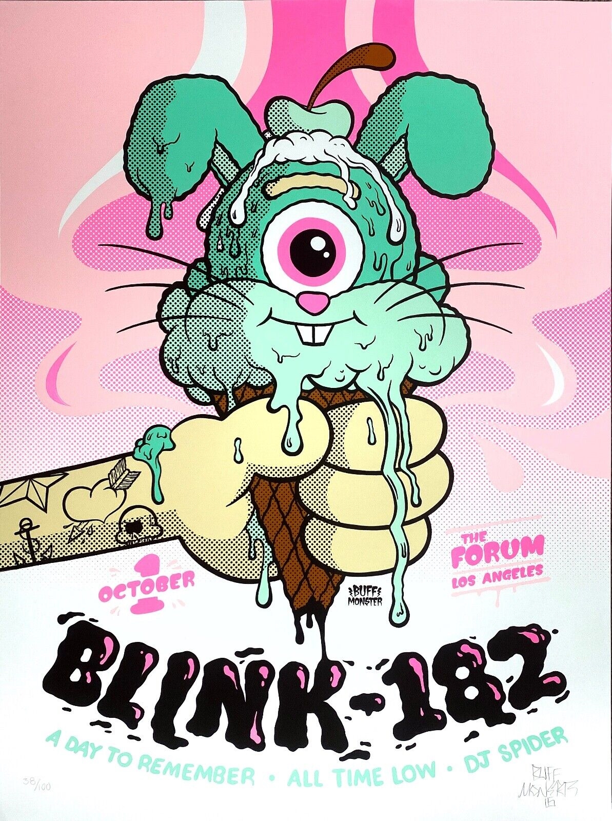 Buff Monster | Blink-182 Rare Concert Poster (2017) | MutualArt