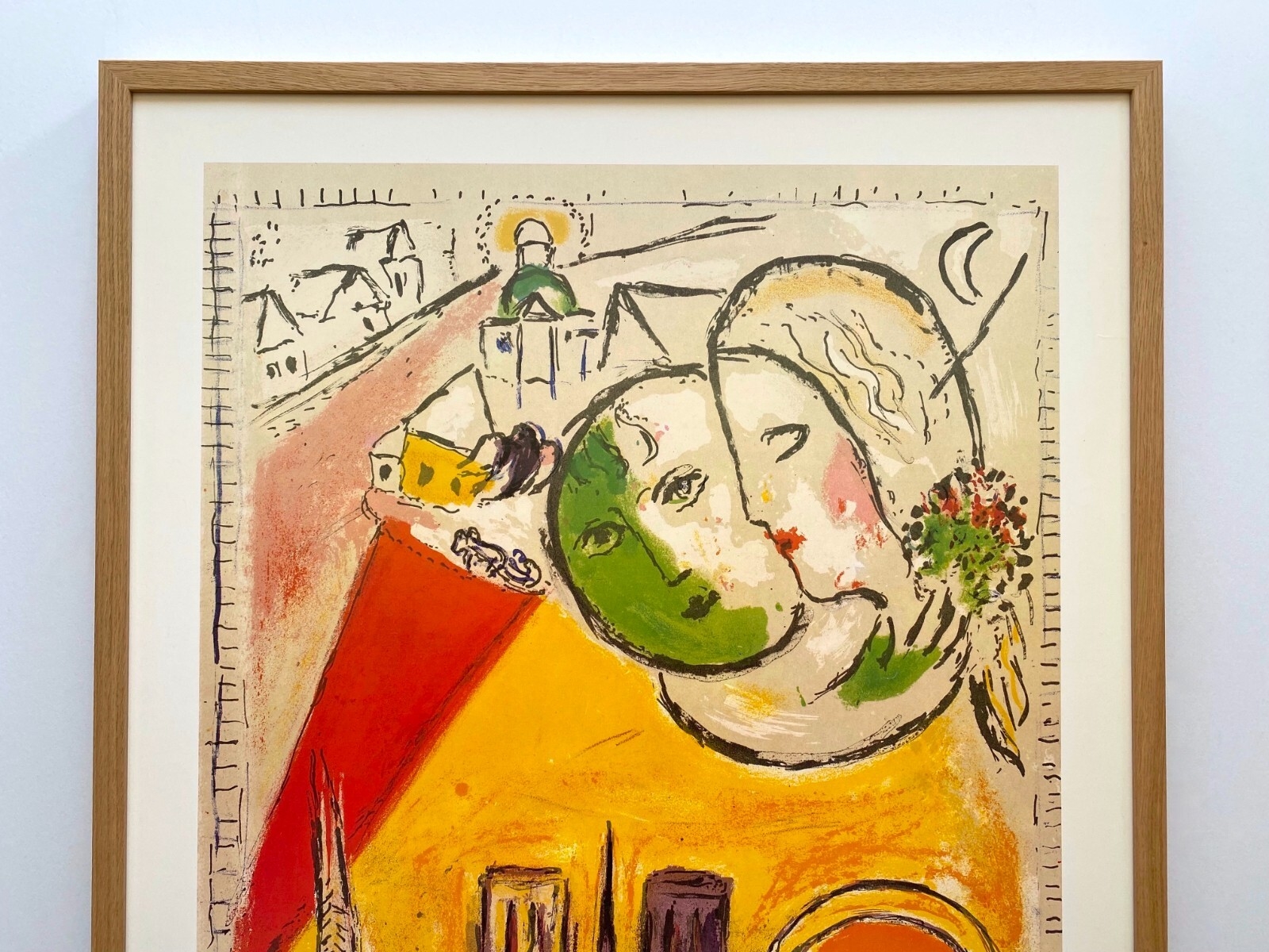 Marc Chagall | Paris View ( Le Dimanche ) (1979) | MutualArt