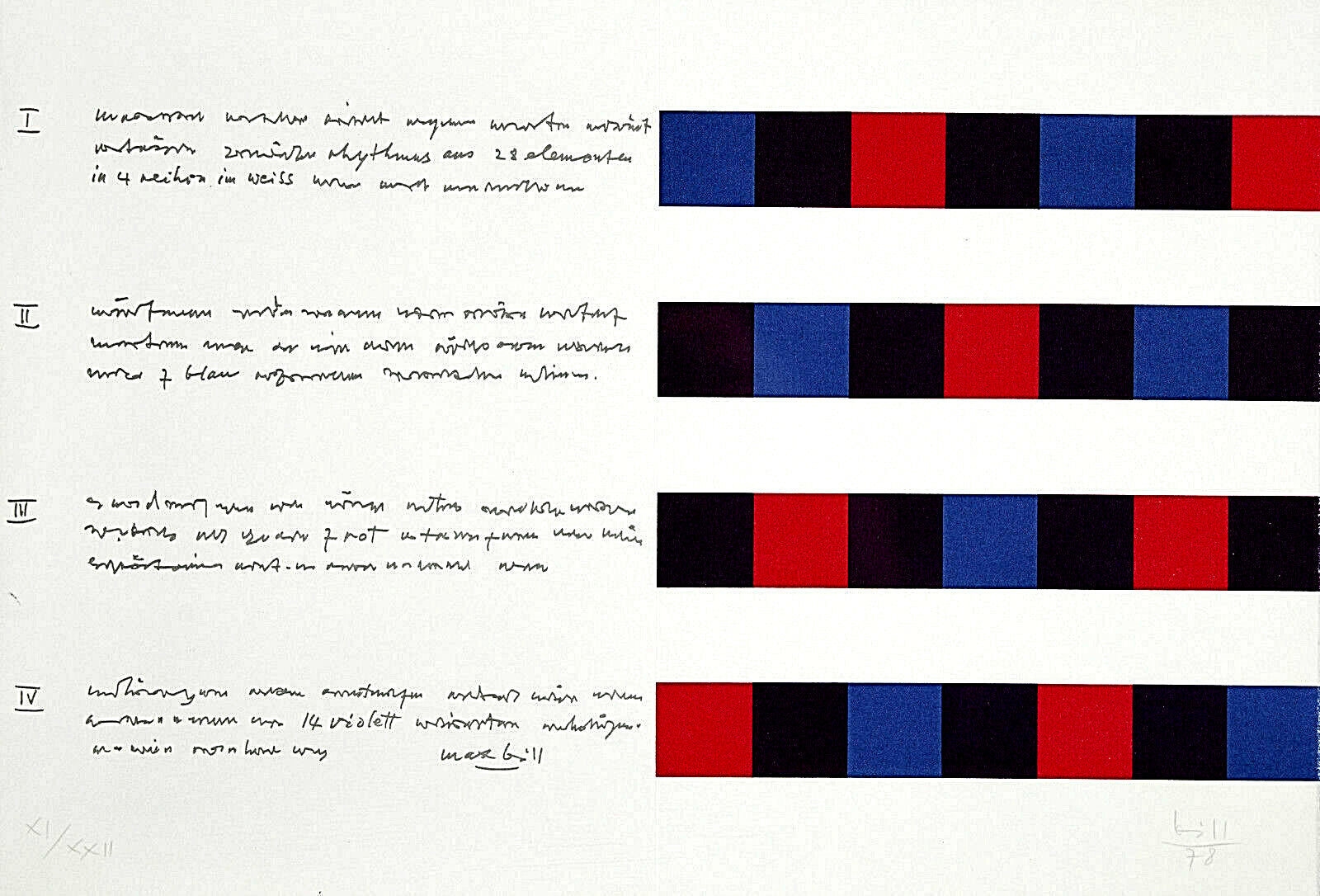 Max Bill | Composition with poem (1978) | MutualArt