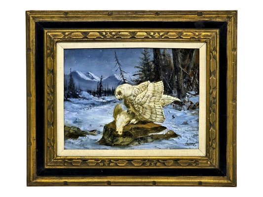 Ellen Henne Goodale | Oil Painting of a Snowy Owl In Winter | MutualArt